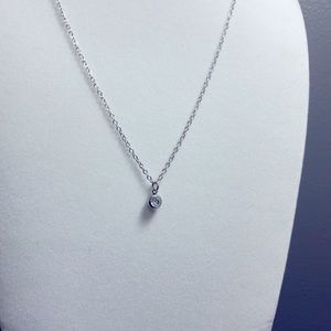 Genuine Crystal Birth Stone Pendant Necklace, GP 18” Chain.